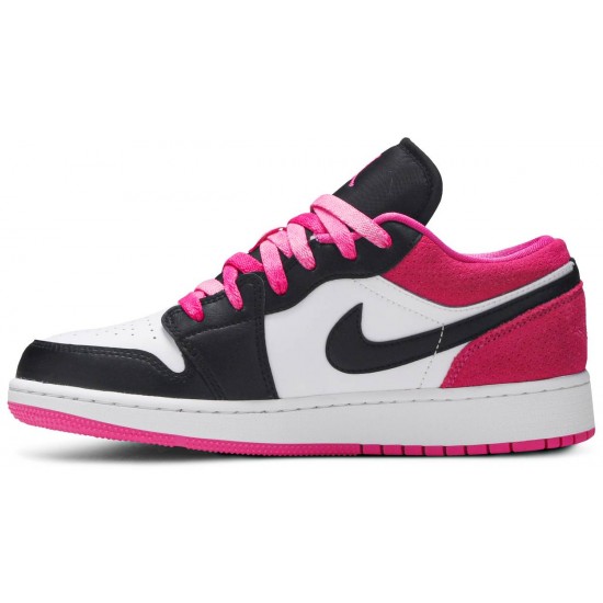 Air Jordan 1 Low SE GS Black Active Fuchsia Black/Black/Active Fuchsia CT1564 005 AJ 1 Sneakers