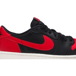 Air Jordan 1 Retro Low OG 'Bred' Black/Varsity Red-Sail 705329 001 AJ 1 Sneakers