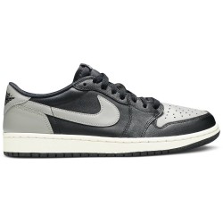 Air Jordan 1 Retro Low OG 'Shadow' Black/Medium Grey-Sail 705329 003 AJ 1 Sneakers