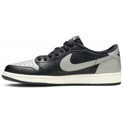 Air Jordan 1 Retro Low OG 'Shadow' Black/Medium Grey-Sail 705329 003 AJ 1 Sneakers