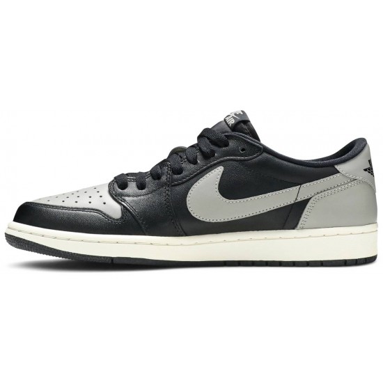 Air Jordan 1 Retro Low OG Shadow Black/Medium Grey-Sail 705329 003 AJ 1 Sneakers