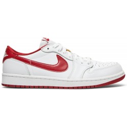 Air Jordan 1 Retro Low OG 'Varsity Red' WHITE/VARSITY RED-WHITE 705329 101 AJ 1 Sneakers