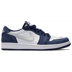 Eric Koston x Air Jordan 1 Low SB 'Midnight Navy' Midnight Navy/White-Ember Glow-Metallic Silver CJ7891 400 AJ 1 Sneakers