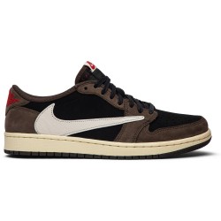 Travis Scott x Air Jordan 1 Low 'Mocha' Black/Dark Mocha-University Red-SailCQ4277 001 AJ 1 Sneakers