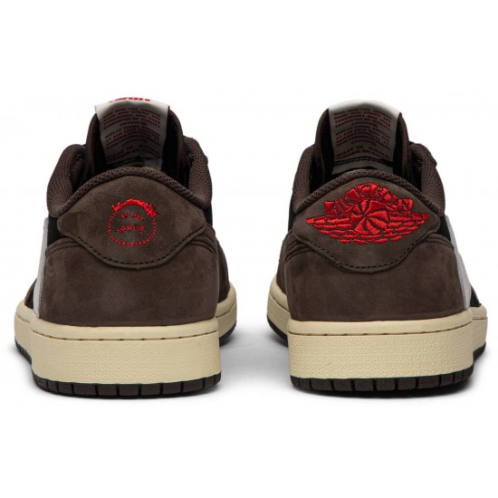 Travis Scott x Air Jordan 1 Low Mocha Black/Dark Mocha-University Red-SailCQ4277 001 AJ 1 Sneakers