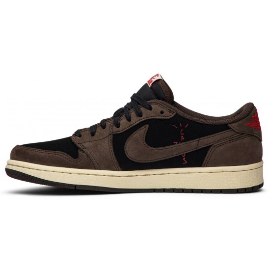 Travis Scott x Air Jordan 1 Low Mocha Black/Dark Mocha-University Red-SailCQ4277 001 AJ 1 Sneakers