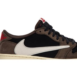 Travis Scott x Air Jordan 1 Low 'Mocha' Black/Dark Mocha-University Red-SailCQ4277 001 AJ 1 Sneakers