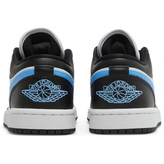 Wmns Air Jordan 1 Low Black University Blue Black/White/University Blue DC0774 041 AJ 1 Sneakers