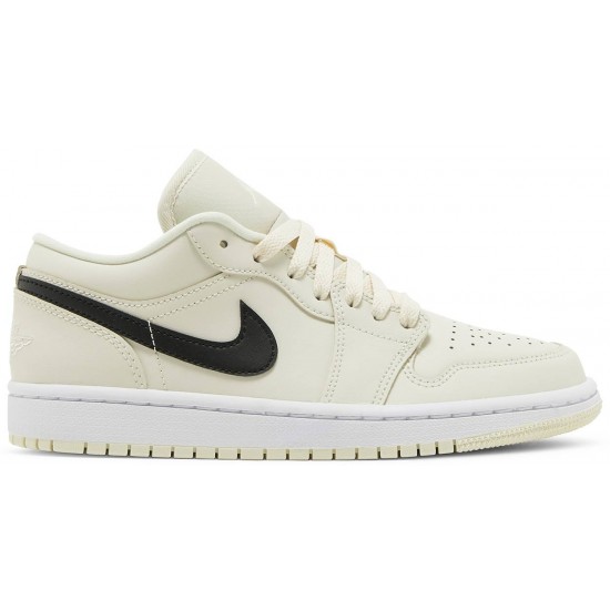 Wmns Air Jordan 1 Low Coconut Milk Coconut Milk/Black/White DC0774 121 AJ 1 Sneakers