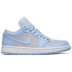 Wmns Air Jordan 1 Low 'University Blue' Football Grey/Aluminum/White DC0774 050 AJ 1 Sneakers