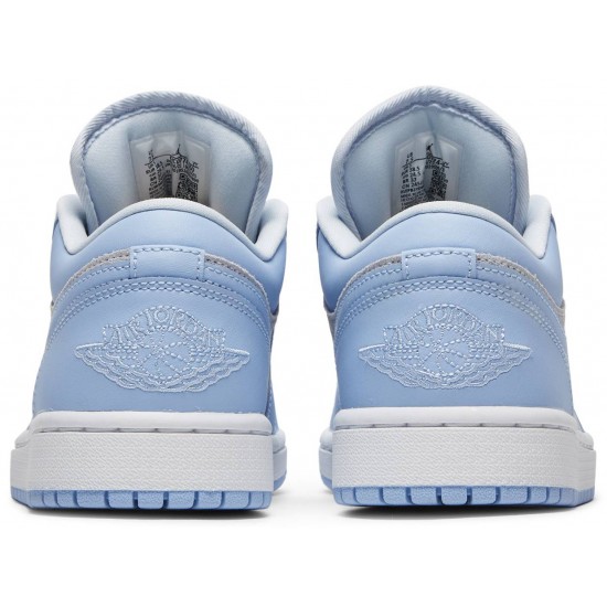 Wmns Air Jordan 1 Low University Blue Football Grey/Aluminum/White DC0774 050 AJ 1 Sneakers