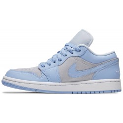 Wmns Air Jordan 1 Low 'University Blue' Football Grey/Aluminum/White DC0774 050 AJ 1 Sneakers