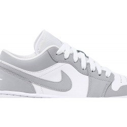 Wmns Air Jordan 1 Low 'White Wolf Grey' White/Wolf Grey/AluminumDC0774 105 AJ 1 Sneakers