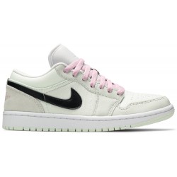 Wmns Air Jordan 1 Low SE 'Barely Green' Barely Green/Black/Light Arctic Pink/WhiteCZ0776 300 AJ 1 Sneakers