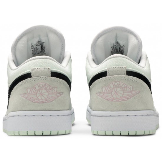 Wmns Air Jordan 1 Low SE Barely Green Barely Green/Black/Light Arctic Pink/WhiteCZ0776 300 AJ 1 Sneakers