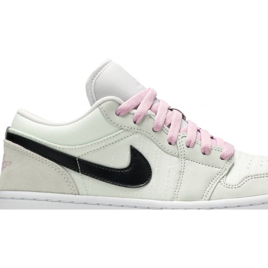 Wmns Air Jordan 1 Low SE Barely Green Barely Green/Black/Light Arctic Pink/WhiteCZ0776 300 AJ 1 Sneakers