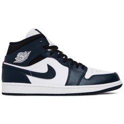 Air Jordan 1 Mid 'Armory Navy' Armory Navy/Black/White 554724 411 AJ 1 Sneakers