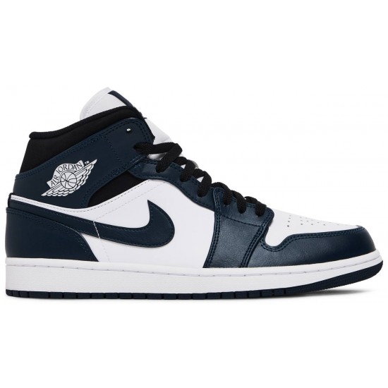 Air Jordan 1 Mid Armory Navy Armory Navy/Black/White 554724 411 AJ 1 Sneakers