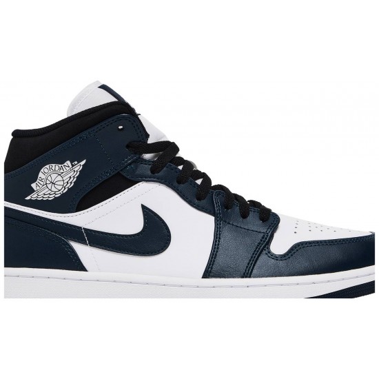 Air Jordan 1 Mid Armory Navy Armory Navy/Black/White 554724 411 AJ 1 Sneakers