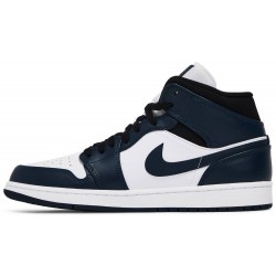 Air Jordan 1 Mid 'Armory Navy' Armory Navy/Black/White 554724 411 AJ 1 Sneakers