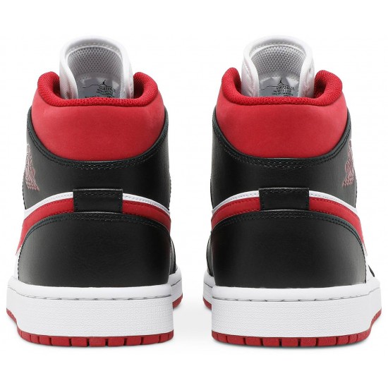 Air Jordan 1 Mid Black Gym Red White/Gym Red/Black554724 122 AJ 1 Sneakers