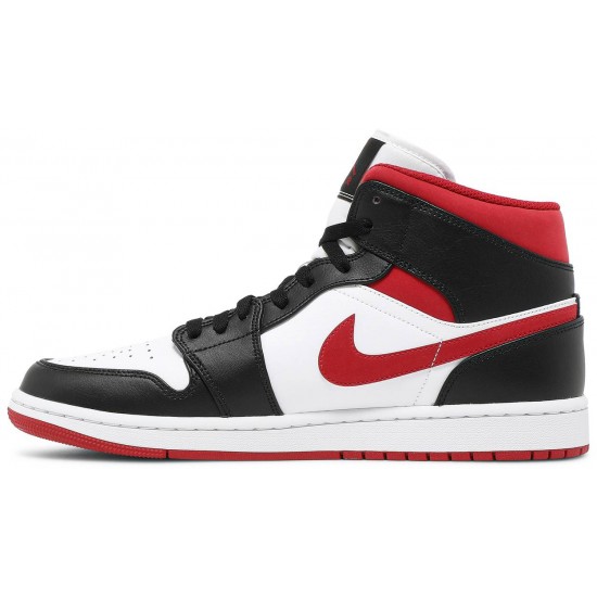 Air Jordan 1 Mid Black Gym Red White/Gym Red/Black554724 122 AJ 1 Sneakers