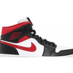 Air Jordan 1 Mid 'Black Gym Red' White/Gym Red/Black554724 122 AJ 1 Sneakers