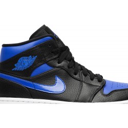 Air Jordan 1 Mid 'Black Hyper Royal' Royal Blue/White/Black 554724 068 AJ 1 Sneakers