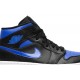 Air Jordan 1 Mid Black Hyper Royal Royal Blue/White/Black 554724 068 AJ 1 Sneakers