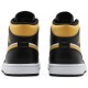 Air Jordan 1 Mid Black University Gold White/Pollen/Black 554724 177 AJ 1 Sneakers