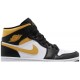 Air Jordan 1 Mid Black University Gold White/Pollen/Black 554724 177 AJ 1 Sneakers