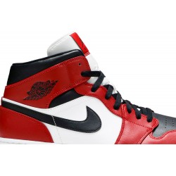 Air Jordan 1 Mid 'Chicago Black Toe' Black/Gym Red/White554724 069 AJ 1 Sneakers