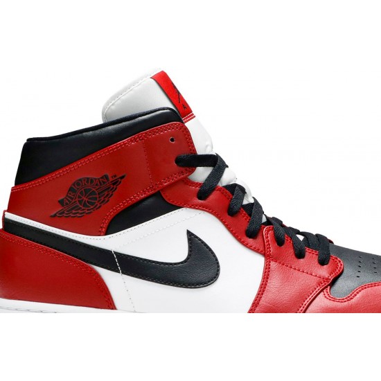 Air Jordan 1 Mid Chicago Black Toe Black/Gym Red/White554724 069 AJ 1 Sneakers