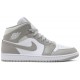 Air Jordan 1 Mid College Grey College Grey/Light Bone/White554724 082 AJ 1 Sneakers