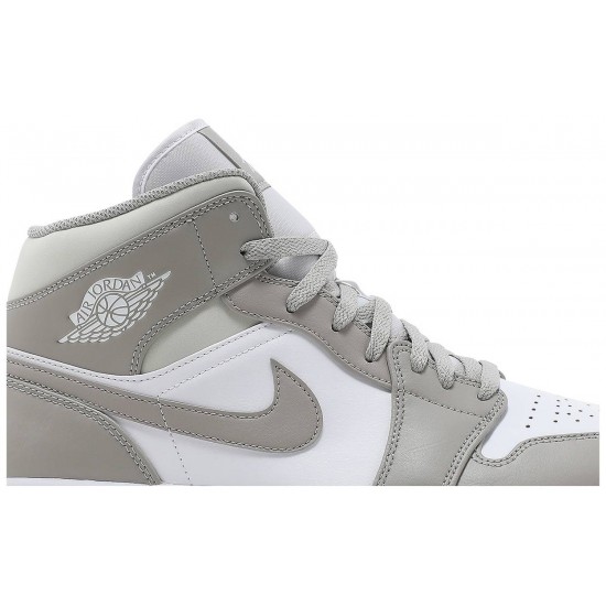 Air Jordan 1 Mid College Grey College Grey/Light Bone/White554724 082 AJ 1 Sneakers