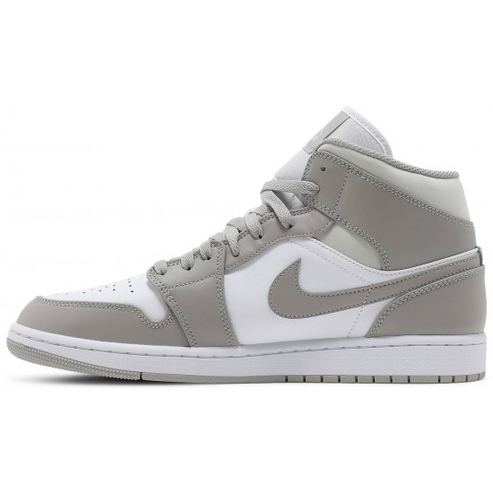 Air Jordan 1 Mid College Grey College Grey/Light Bone/White554724 082 AJ 1 Sneakers