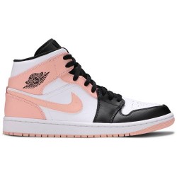 Air Jordan 1 Mid 'Crimson Tint' White/Black/Crimson Tint554724 133 AJ 1 Sneakers