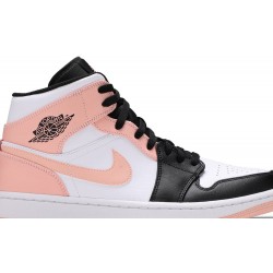 Air Jordan 1 Mid 'Crimson Tint' White/Black/Crimson Tint554724 133 AJ 1 Sneakers