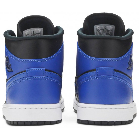 Air Jordan 1 Mid Hyper Royal Black/Hyper Royal/White554724 077 AJ 1 Sneakers