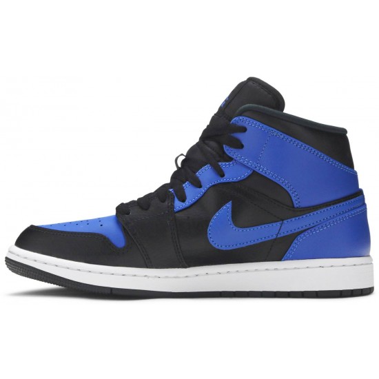 Air Jordan 1 Mid Hyper Royal Black/Hyper Royal/White554724 077 AJ 1 Sneakers