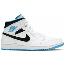 Air Jordan 1 Mid 'Laser Blue' White/Laser Blue/Black 554724 141 AJ 1 Sneakers