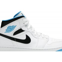 Air Jordan 1 Mid 'Laser Blue' White/Laser Blue/Black 554724 141 AJ 1 Sneakers