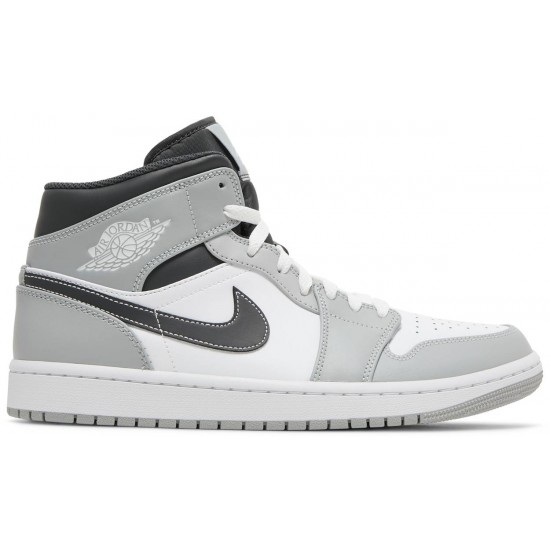 Air Jordan 1 Mid Light Smoke Grey Light Smoke Grey/White/Anthracite 554724 078 AJ 1 Sneakers