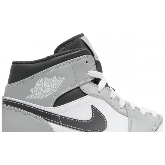 Air Jordan 1 Mid Light Smoke Grey Light Smoke Grey/White/Anthracite 554724 078 AJ 1 Sneakers