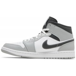 Air Jordan 1 Mid 'Light Smoke Grey' Light Smoke Grey/White/Anthracite 554724 078 AJ 1 Sneakers