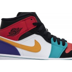 Air Jordan 1 Mid 'Multi-Color' White/Black-Turbo Green-University Red 554724 125 AJ 1 Sneakers