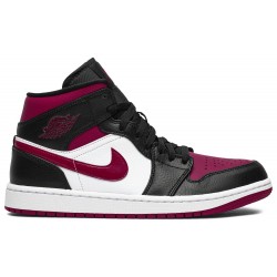 Air Jordan 1 Mid 'Noble Red' Black/White/Noble Red 554724 066 AJ 1 Sneakers