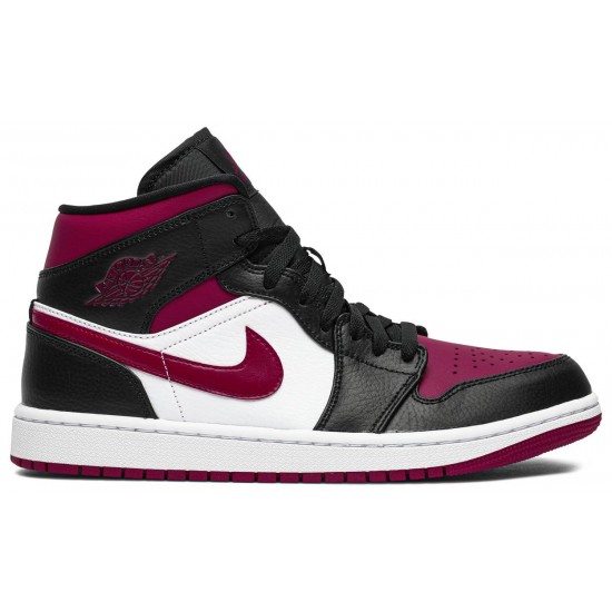 Air Jordan 1 Mid Noble Red Black/White/Noble Red 554724 066 AJ 1 Sneakers