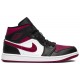 Air Jordan 1 Mid Noble Red Black/White/Noble Red 554724 066 AJ 1 Sneakers