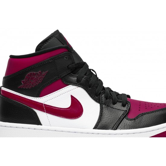 Air Jordan 1 Mid Noble Red Black/White/Noble Red 554724 066 AJ 1 Sneakers